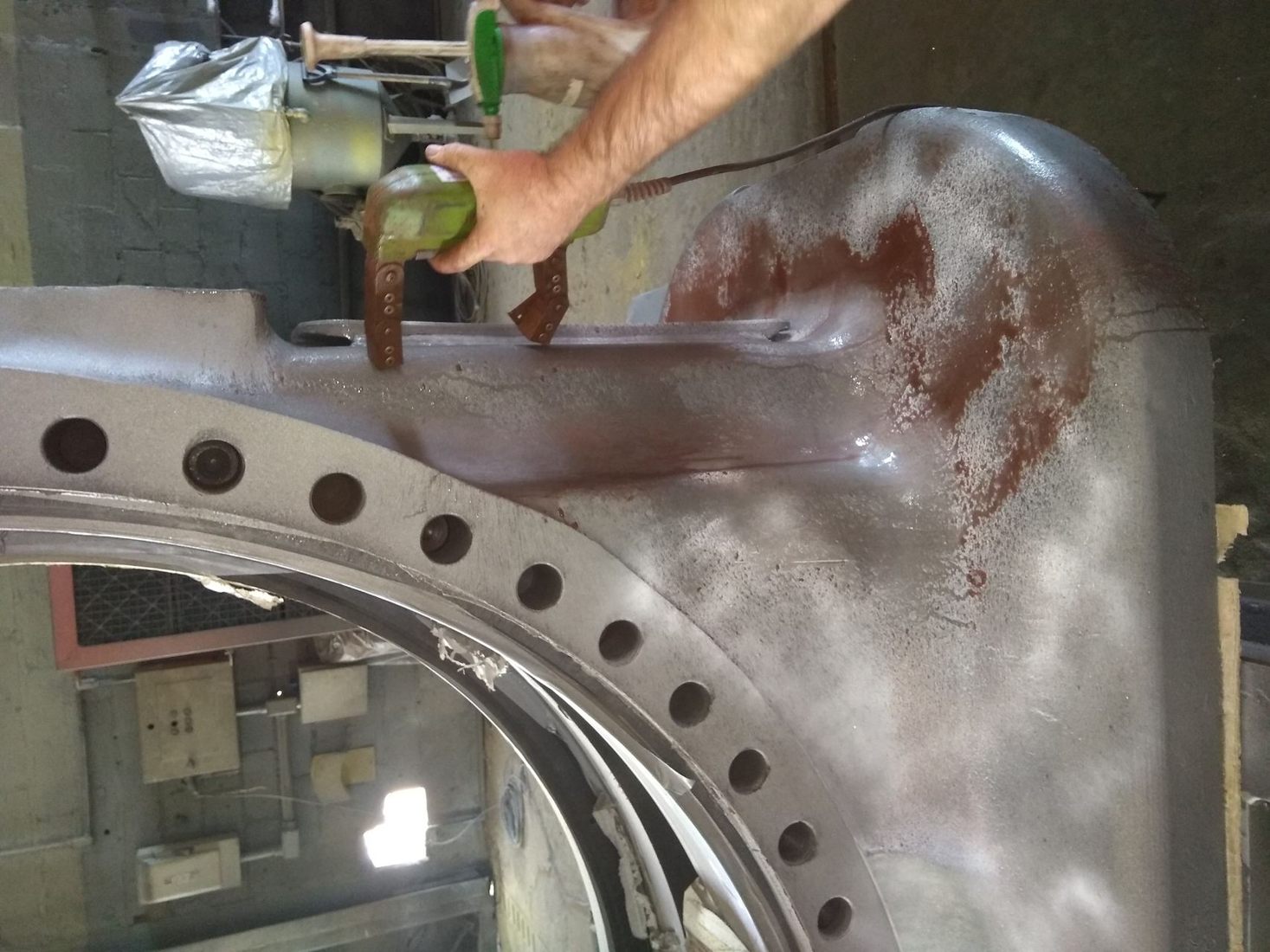 Inspeção técnica de válvula industrial